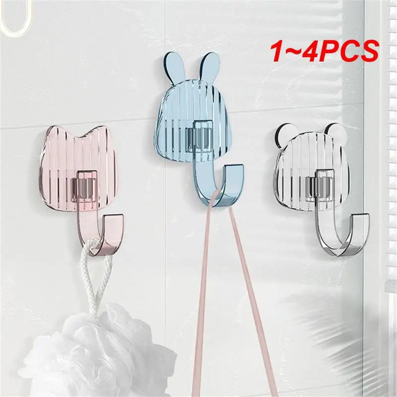 1~4PCS Storage Hook Convenient Strong Hook No More Drilling Required Durable Household Storage And Collection Tools Best Seller