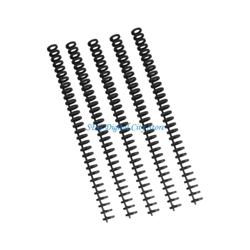 

U75B 5Pcs 30 Rings Binder Spine Plastic Binding Comb 30 Hole 12mm Binding Coils