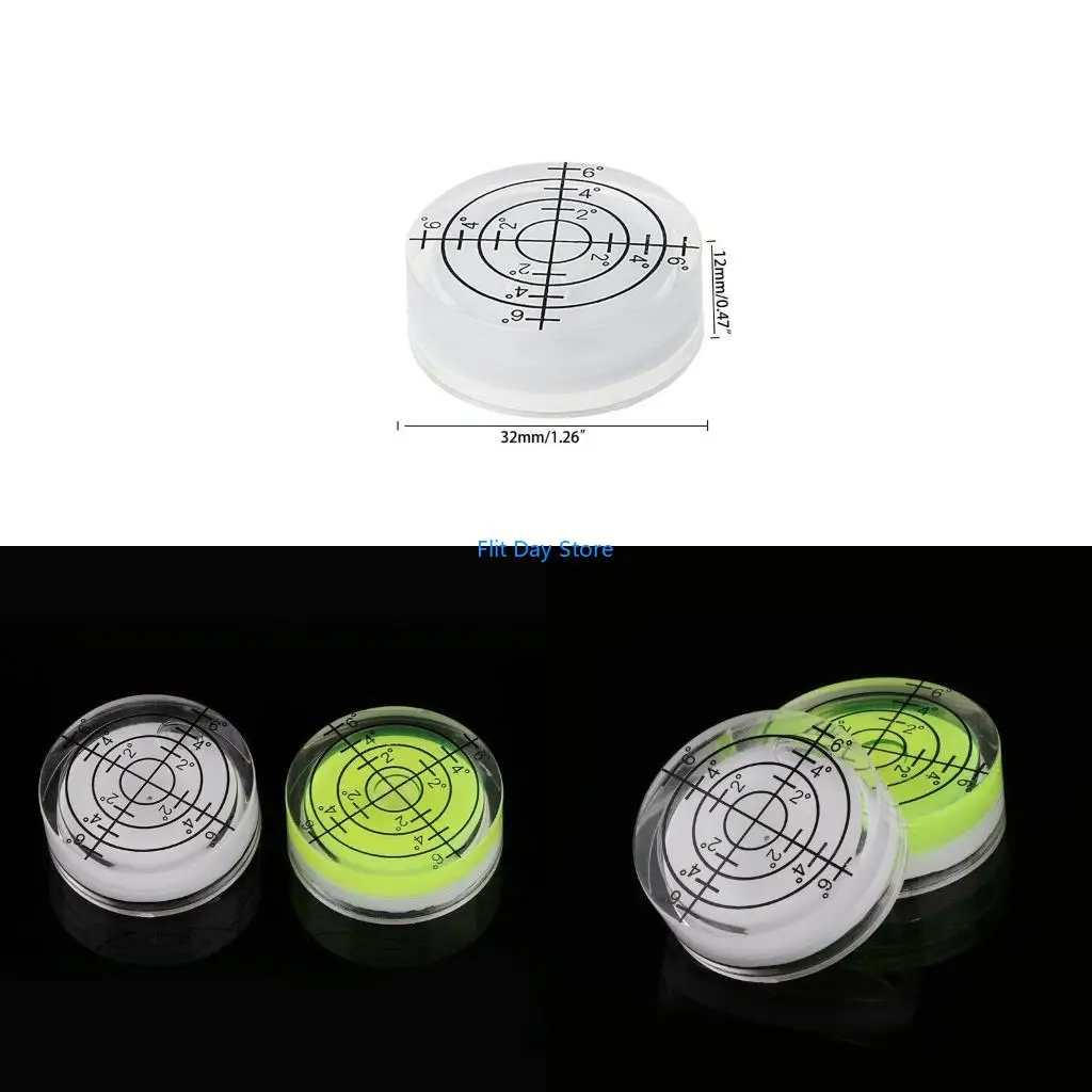 F92C Circular Bubble Level Degree Marked Surface Round Spirit Levels Measure