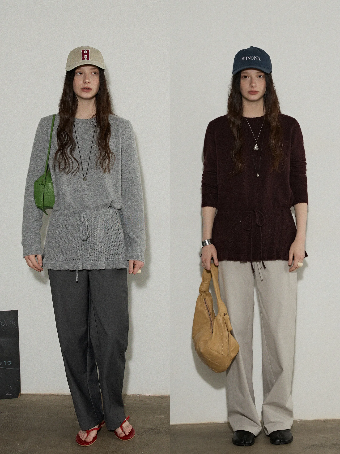 

Lofi Choose Vintage Knitted Sweater Women's Spring New Sle Loose Top with Dstring And Lace Hemline Ele Versatile