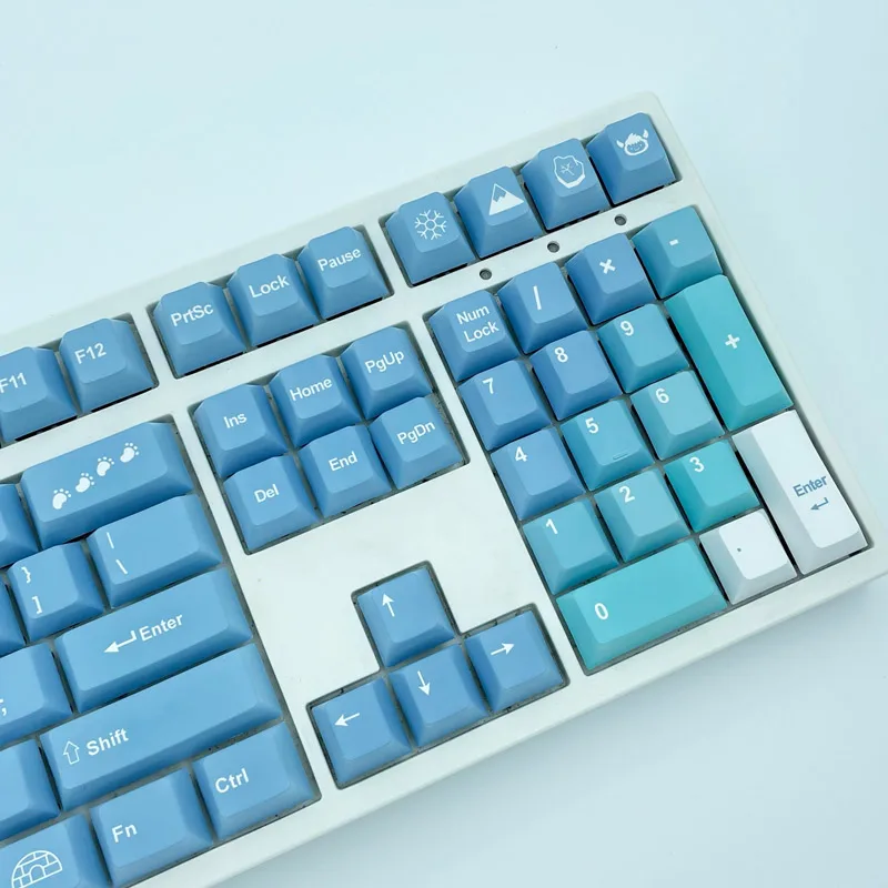 Imagem -04 - Gmk Yeeti-keycaps Gradiente Cor Keycap Teclado Mecânico Perfil Cereja Pbt Sublimação Dye 61 68 87 104