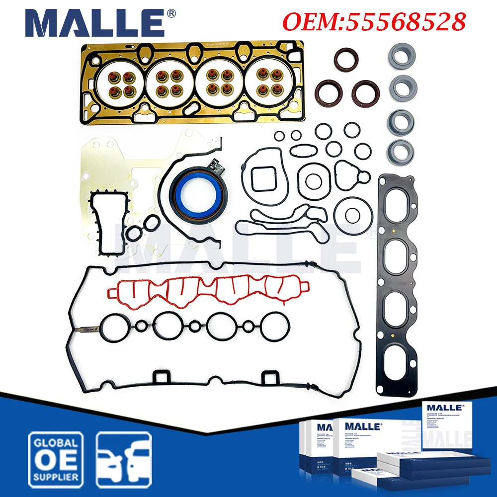 Engine Full Overhaul Gasket Kit For Chevrolet Cruze 1.6 Aveo Daewoo Opel Astra Car Accessories Cylinder Head Gasket Set 55568528