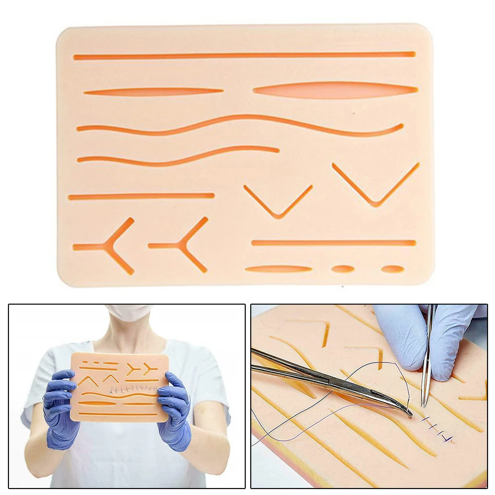 Suture Practice Fake Skin Module Reusable Lifelike Suture Practice Skin Mat Medical Suture Teaching Gadgets Accessories