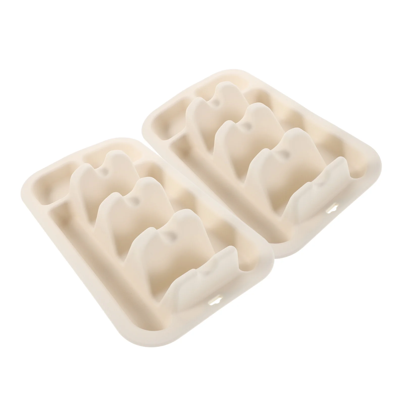 2pcs Silicone Taco Holder Plates Heat Resistant Divided Food Tray For Corn Tortillas Non Slip Reusable Serving Platter Microwave
