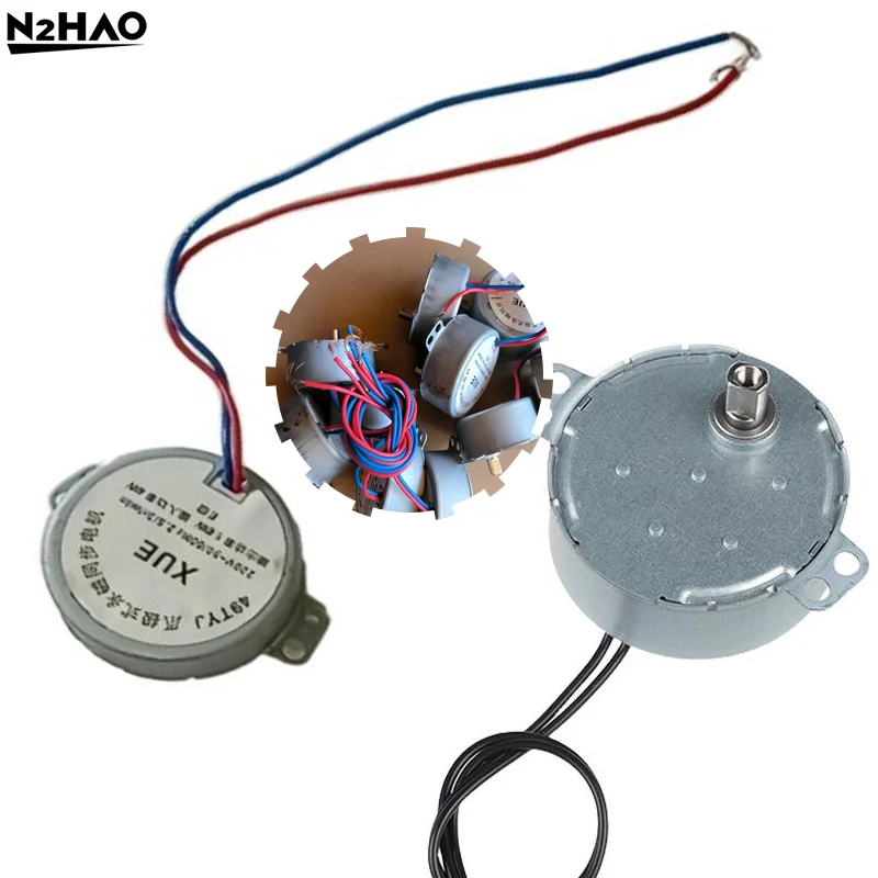 Motor 49TYJ 220V 4W Claw Pole Permanent Magnet Flat Port Synchronous Motor For Shaking Head Fan Motor Parts Electric Fan Motor