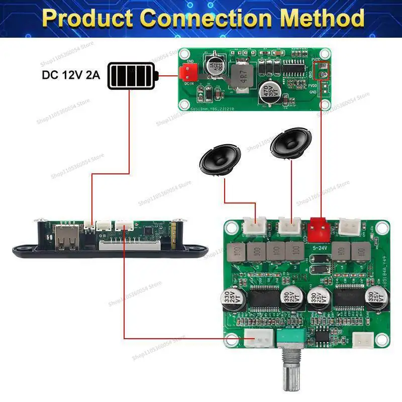 For 6A current high power amplifier booster board DC-DC booster power module board
