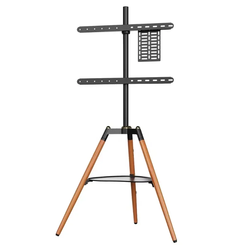 

Tripod TV Stand With Height and Swivel Adjustable 3 Wooden Legs Studio TV Display Stand for Bedroom Living Room