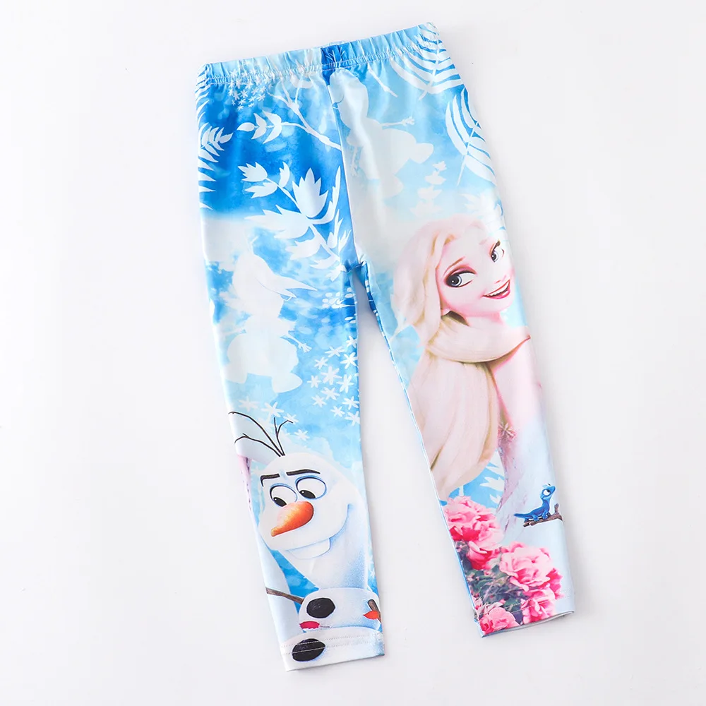 Primavera estate ragazza Elsa Ana Olaf Legging pantaloni bambina taglia 90-140 pantaloni ragazza per 2-8 anni adorabili bambini Cartoon Legging