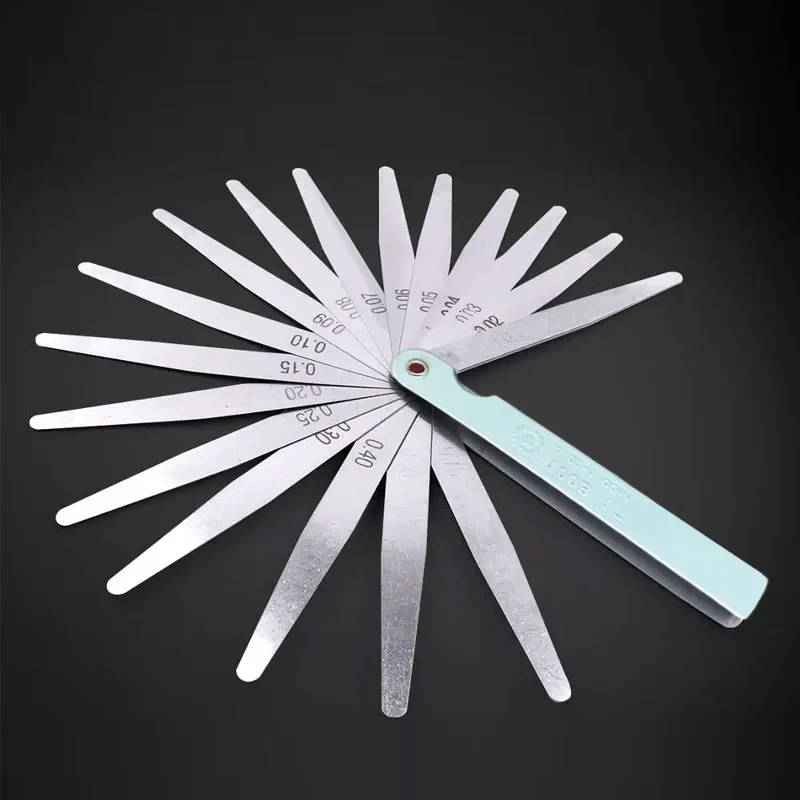 Precision 17 Blades Feeler Gauge 0.02-1.00mm, Metric Gap Gauge for Engine Valve Tuning