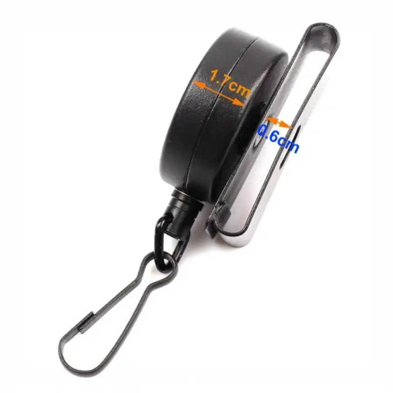 Anti Loss Retractable Easy Pull Keychain With Belt Clip Steel Wire Rope High Rebound Elastic Keyring