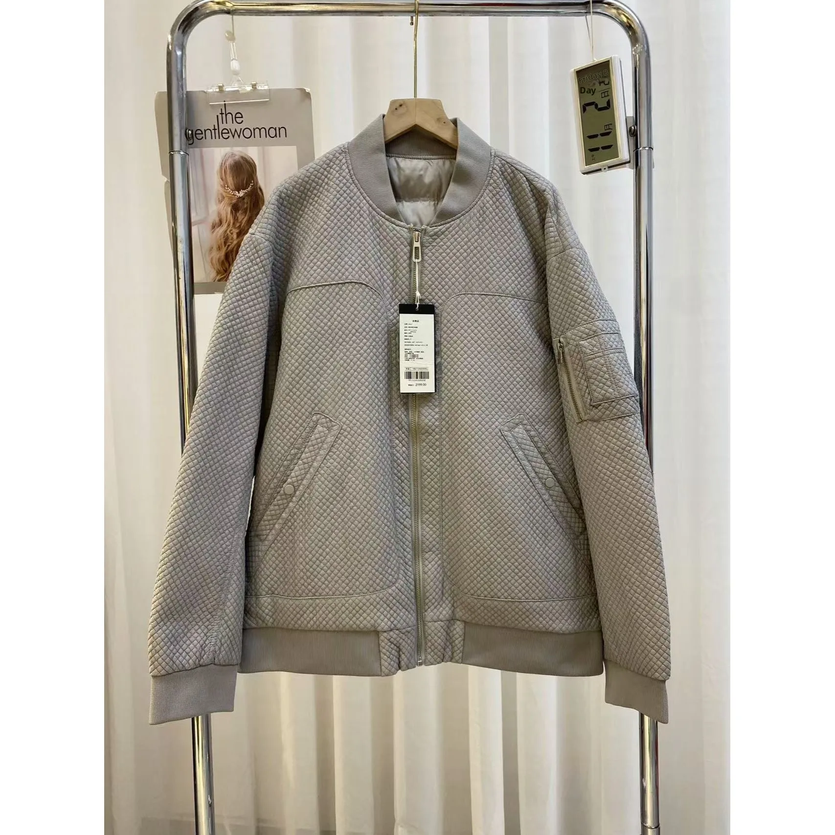 

Men's Casual Versatile Autumn Winter down Jaet J4 plus Size Trendy Men's Faion Outerwear Stand Fit Long Sve Zipper