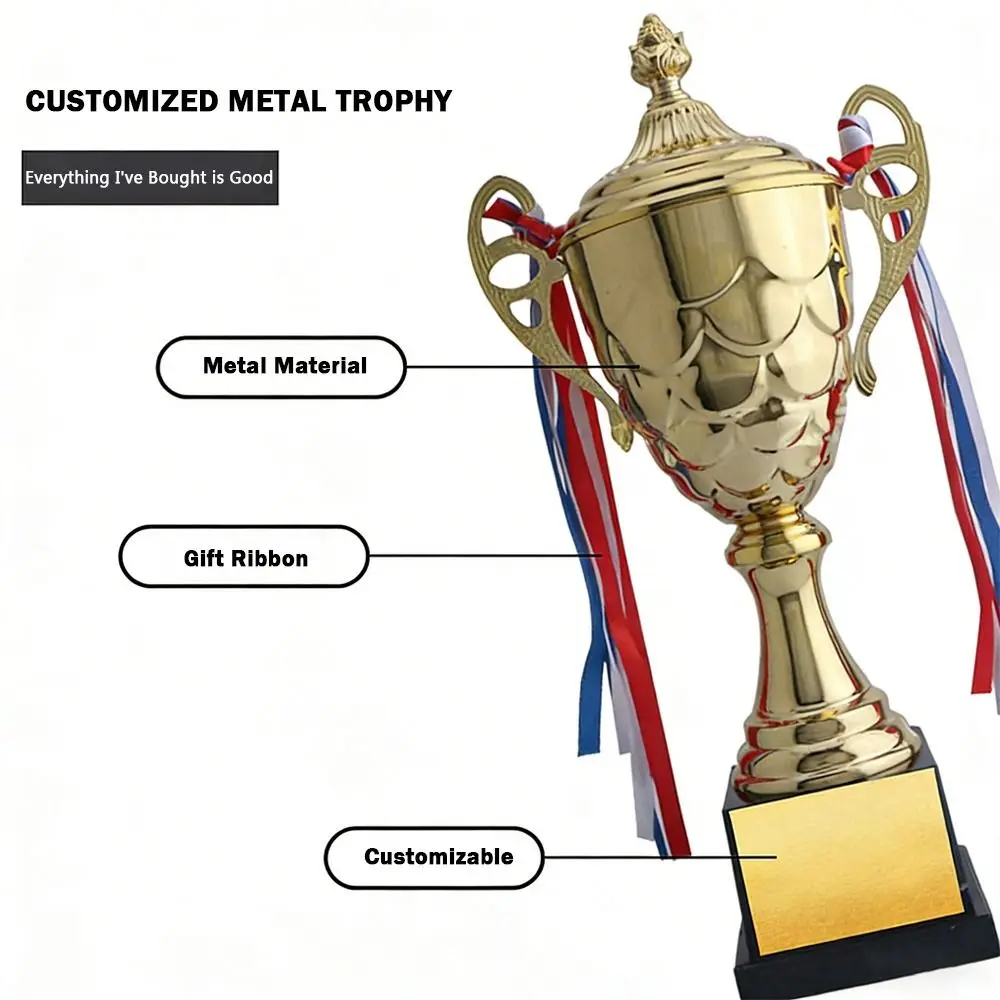 

Кубок-трофей 28/32/35/40/44/50 см, металлический, с пластиковой скульптурой, настраиваемый, золотого цвета, памятный сувенир для чемпионов