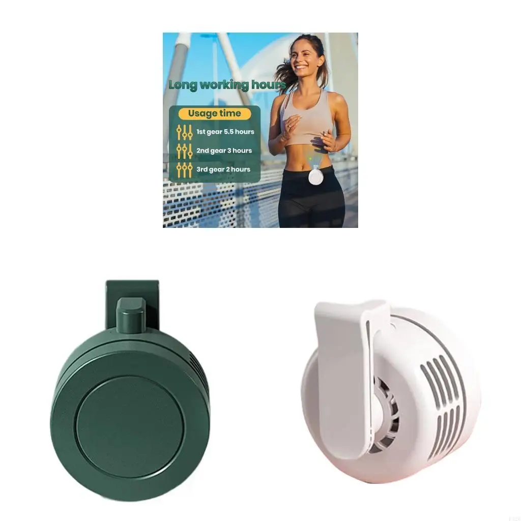 F92F Individual Hanging Device Flexible Mount 360 Degree Movement 3 Speed Quiet Motor Rechargeable Fan For Travel Work