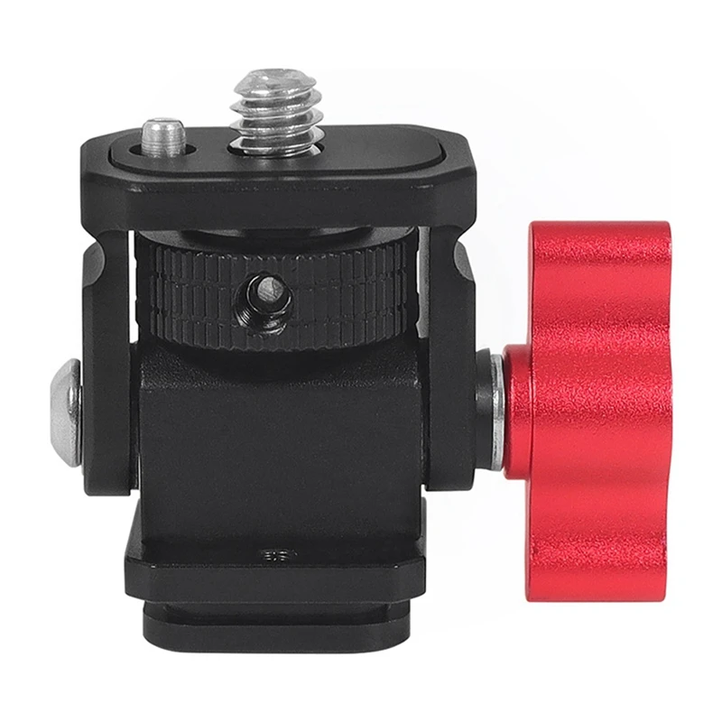 حامل قبضة صغير للتصوير الفوتوغرافي سريع التحرير ، رأس دودة مخفف قابل للتعديل ، مثبت بمسمار ، حامل توسيع الشاشة ، سهل الاستخدام