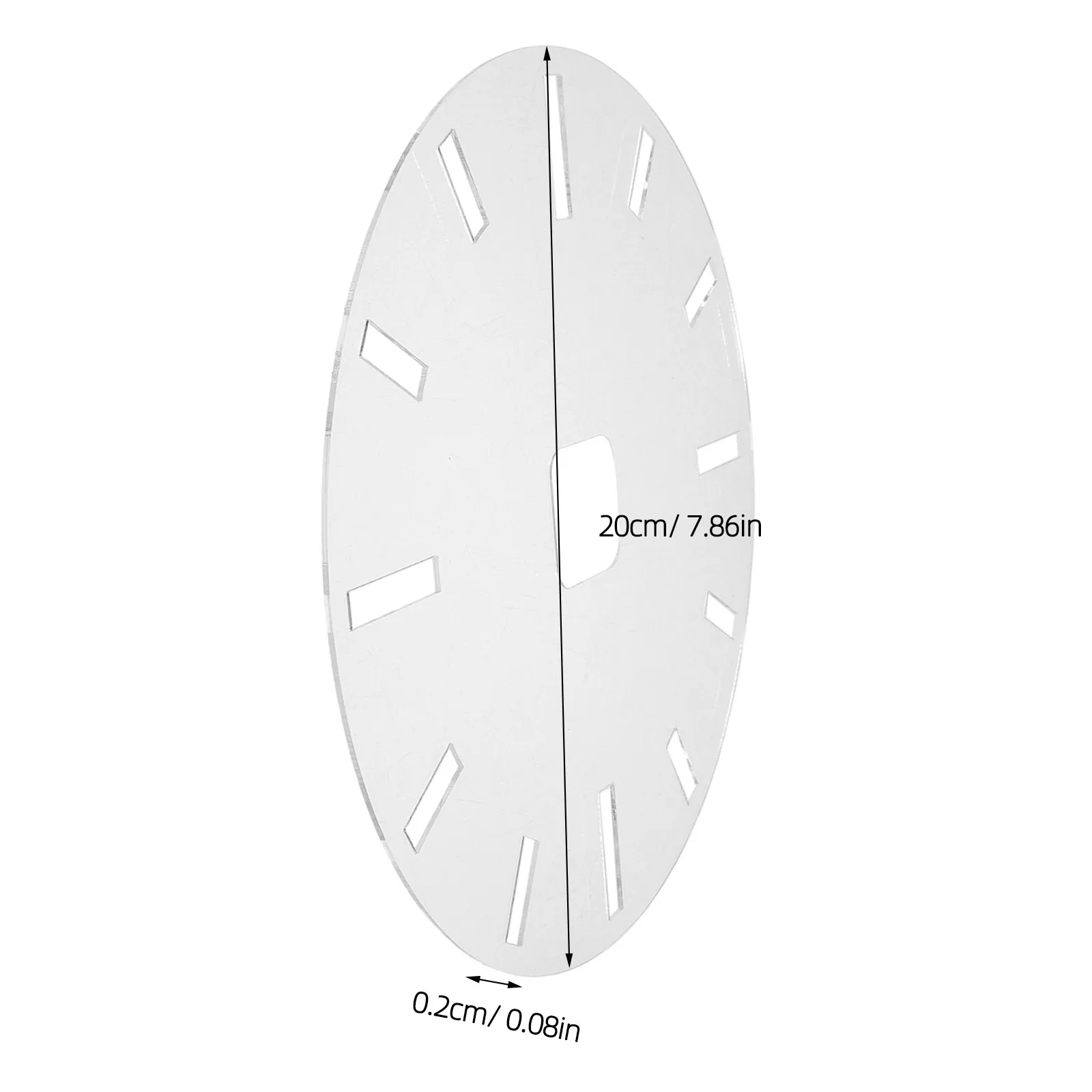 Clock Template Woodworking Acrylic 8 Inch Circle Router Template DIY Clock Face Dial Mold Inlay Guide Reusable Stencil Precision