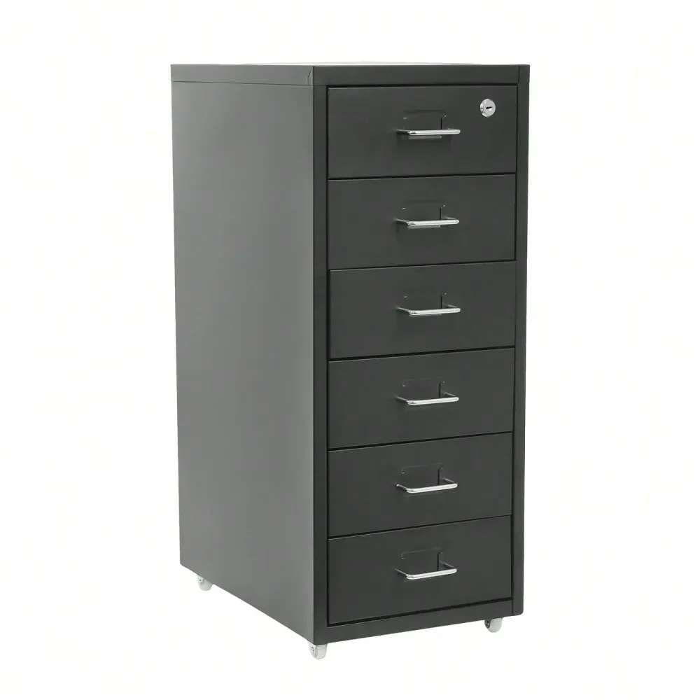 

Office Storage Cabinets And Shelving6 Drawer Mobile File Cabinet,Vertical File Cabinet With Lock, Metal Storage Cabinet For Home