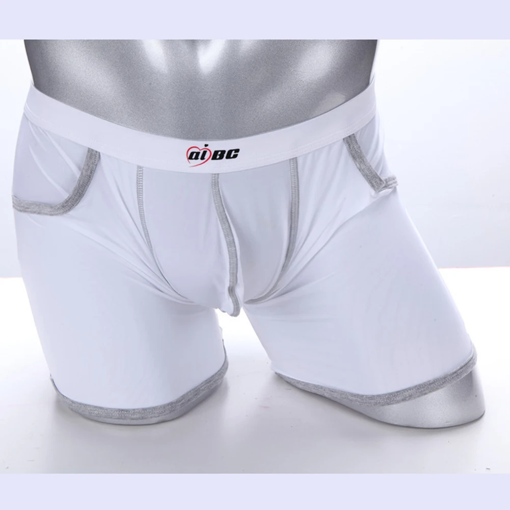 Casual Home Use Mens Underwear Pockets Design Boxer Briefs Stretch Boxer Shorts Applicable For Male Nylon Fabric