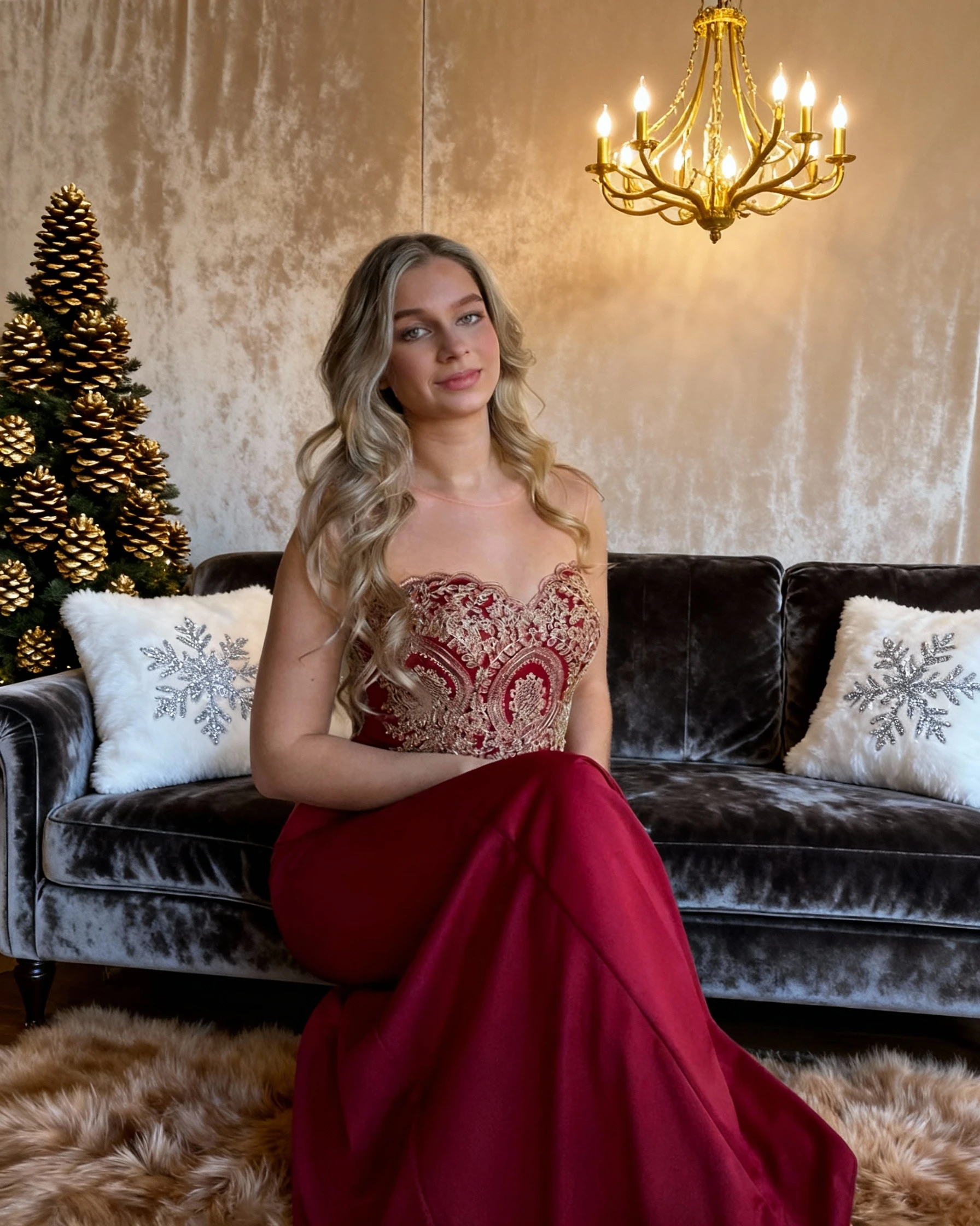 MisShow Burgundy Slim Christmas Party Dress Illusion Sequins Mermaid Appliques Sleeveless Evening Dress Empire Trumpet Green