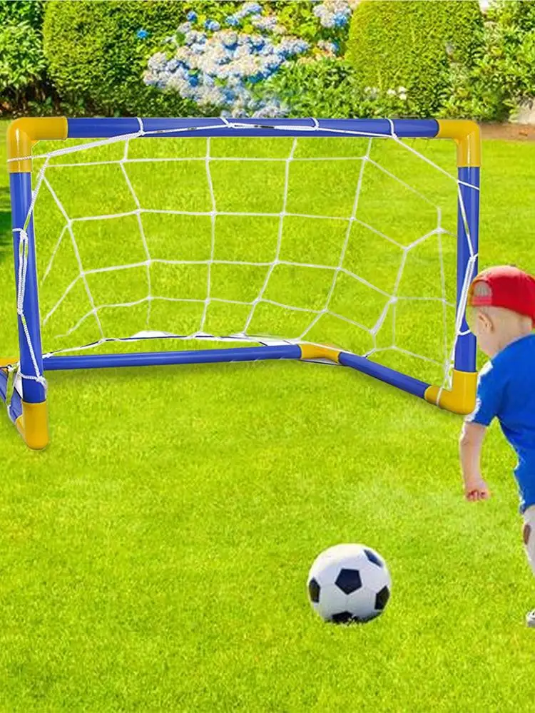 1 Buah Gawang Sepak Bola Lipat Mini Indoor Berbahan Plastik Set Rangka Tiang Sepak Bola Tiup Mainan Olahraga Anak Untuk Permainan Tim Indoor Outdoor