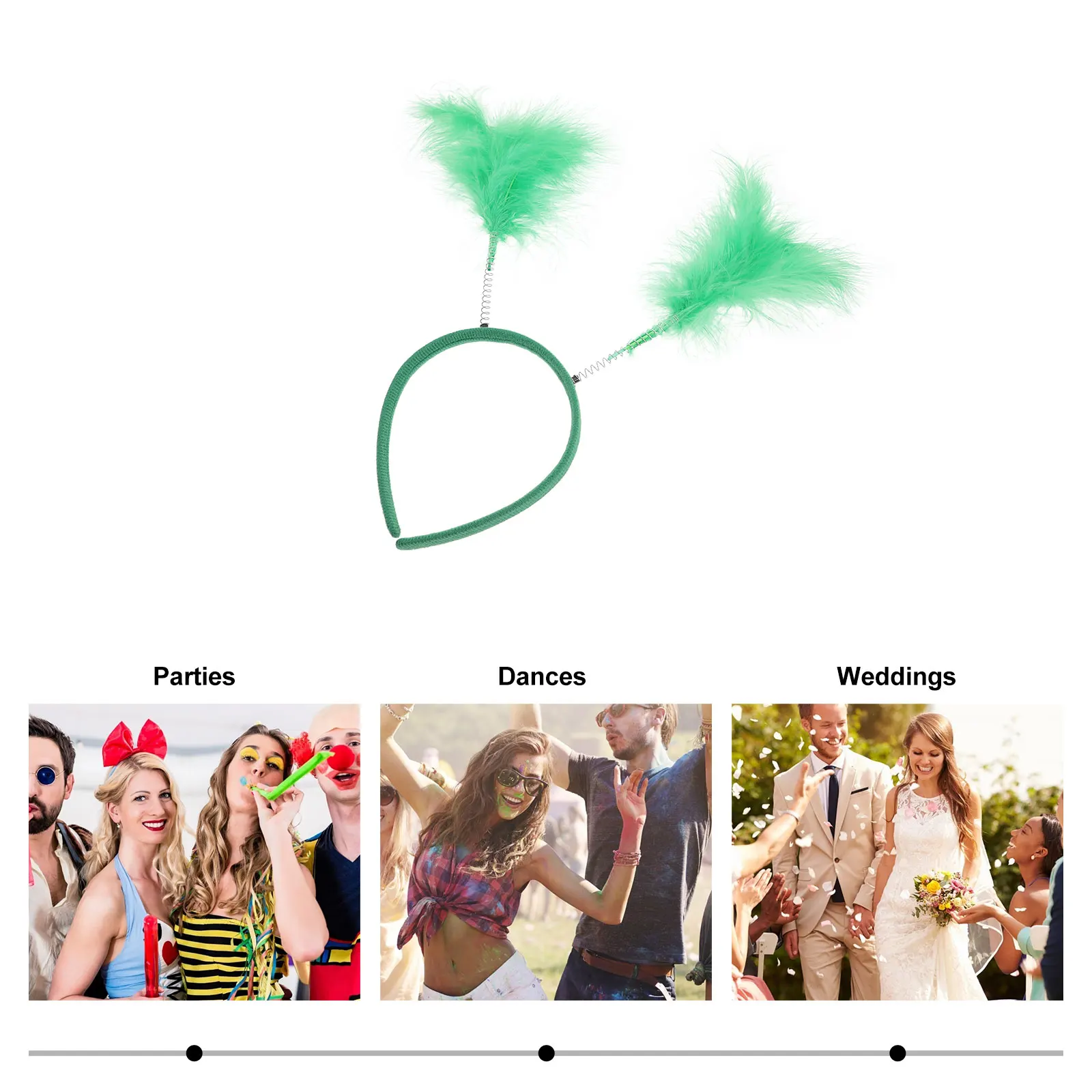 

2pcs Headb Bright Color Lightweight Carnival Headb Carnival Headdress Hair Decor Party Accessories Plastic