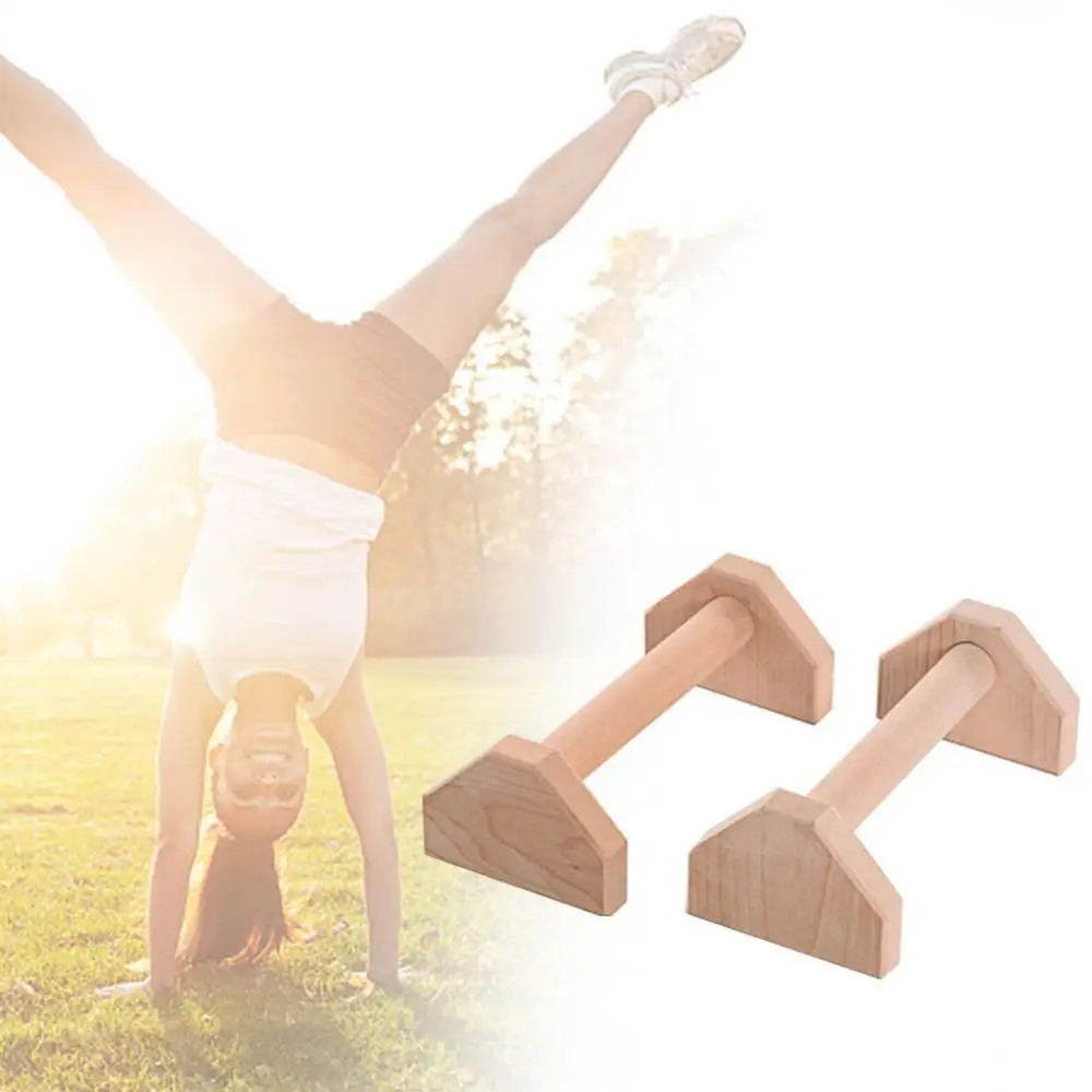 

Fitness Wood Training 1Pair Wooden Push-up Stands Bars Home Gym Push Pull Calisthenics Body Building Anti-slip Parallettes Hands