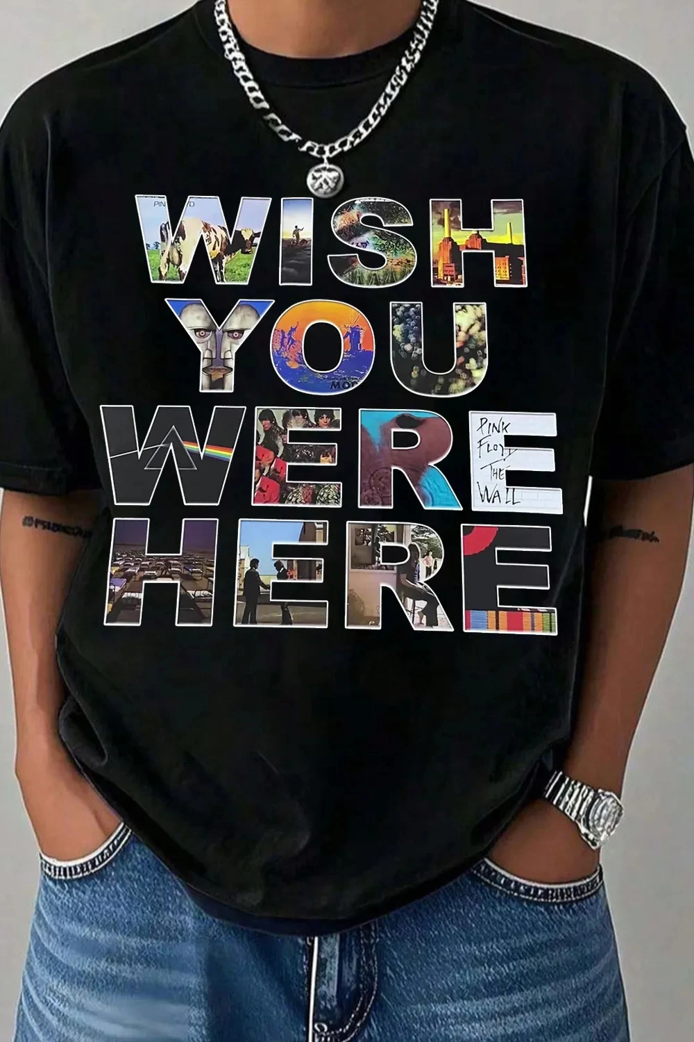 Summer Pink Floyd Graphic Cotton T-shirt Unisex Summer Short Sleeve Fashion Brand Tee Luxury Casual Vintage Tees