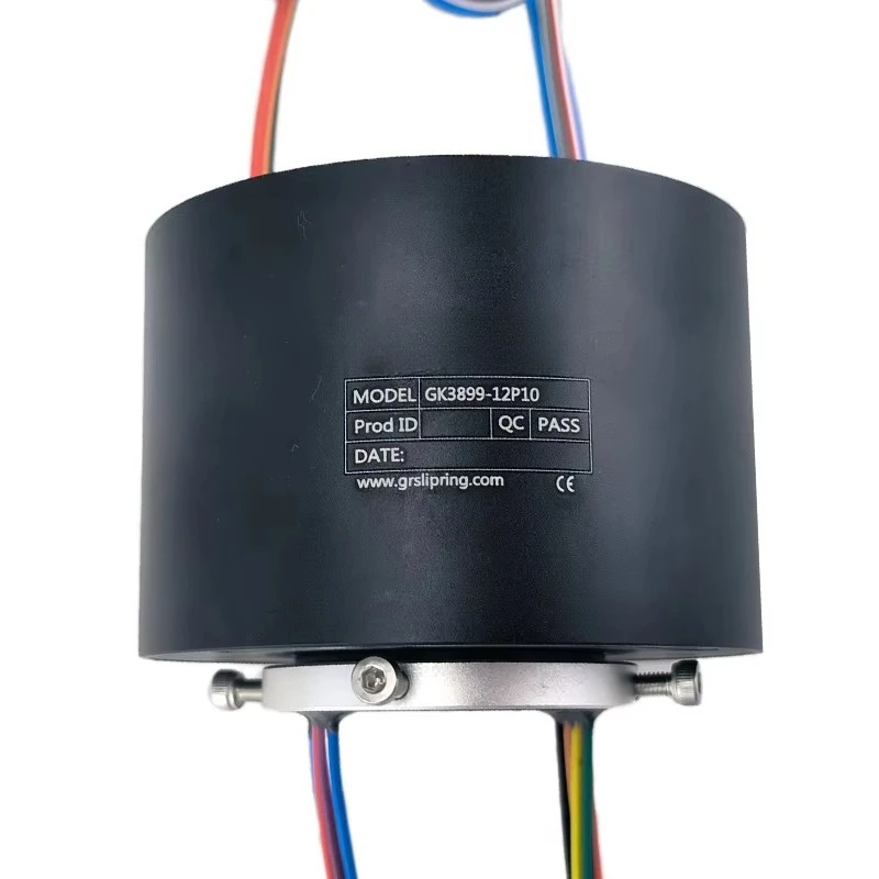 GK3899-12P10 10A 440VAC/VDC electrical slip ring, rotating winding hollow inner diameter 38.1mm 12-wire conductive ring