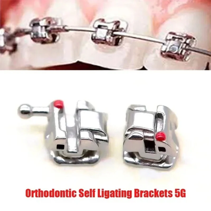 Dental Orthodontic Brackets Self-Ligating Brackets Roth/MBT 0.022 345Hooks Buccal Tubes Within 10PCS Tractions Hooks