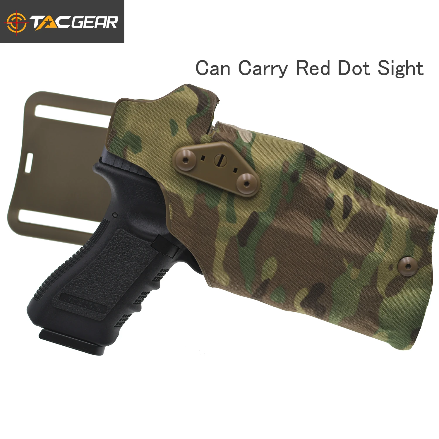 TACGEAR G17 G22 G31 G47 MOS Kabura pistoletowa 2,25 cala Owijanie nóg z czerwoną kropką X300 X300U Latarka Światło broni