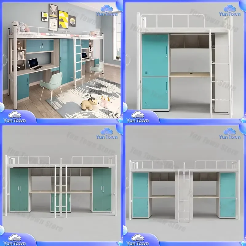 Hot Selling Double Layer Metal Bunk Bed for Adults and Kids for School Furniture Dormitory Bedroom Home Use