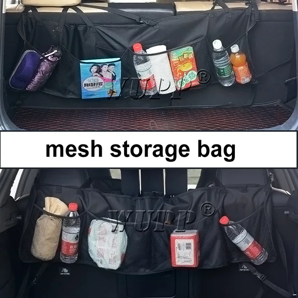 Car trunk storage Mesh bag storage Mesh pocket Luggage Mesh pocket fixed net Car interior storage universal
