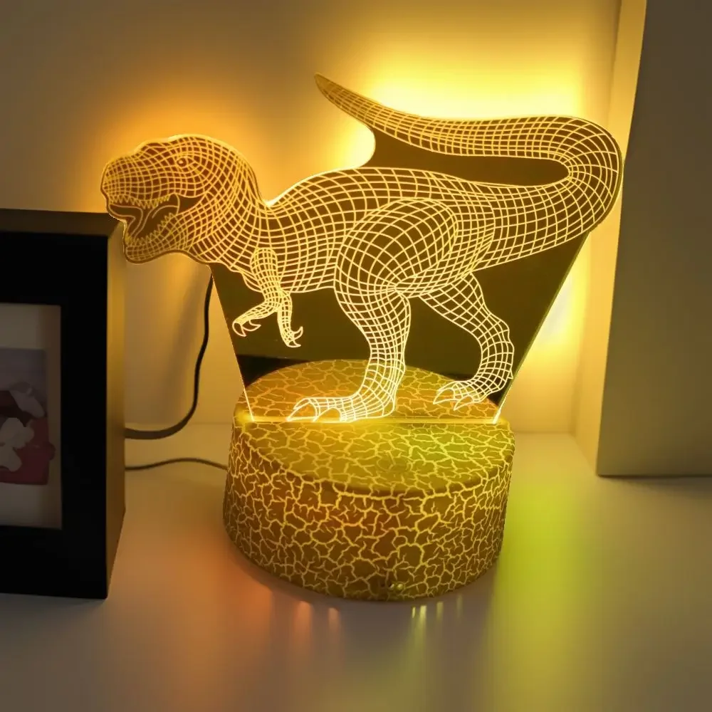 3D Cute Dinosaur LED Night Light Kids Dino Table Lamp Child Nightlight for Children's Lamps Bedroom Desk Decor Birthday Gifts