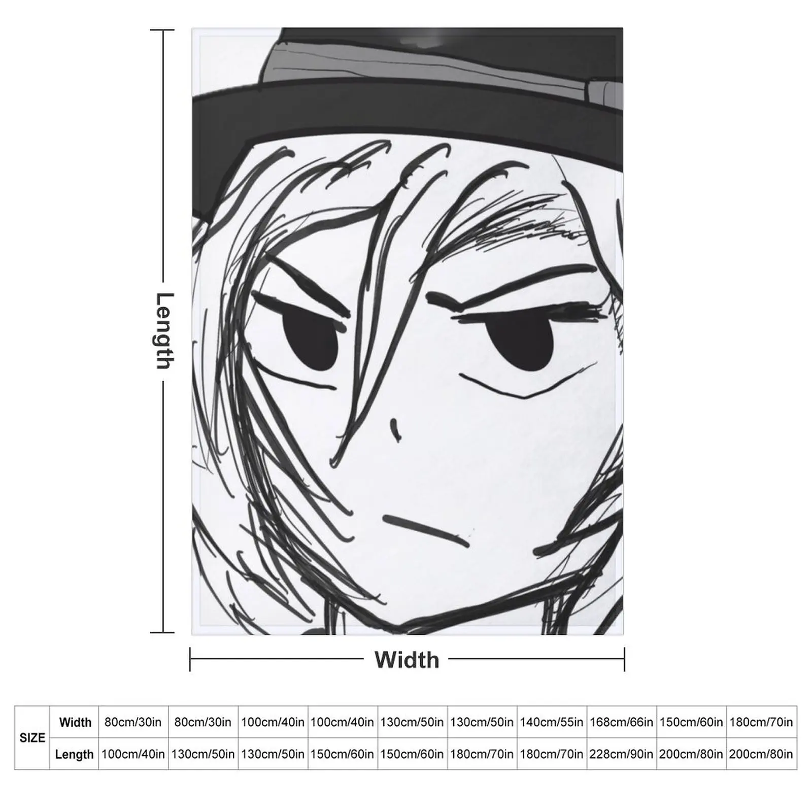 Chibi Chuuya Throw Blanket Hairy Sofa cosplay anime Sleeping Bag Soft Big Hair Blankets