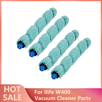 4pcs Main Brushes for Ilife W400 Robot Vacuum Cleaner Floor Washing Robotic Replacement Parts Washable Roller Brush Accessories