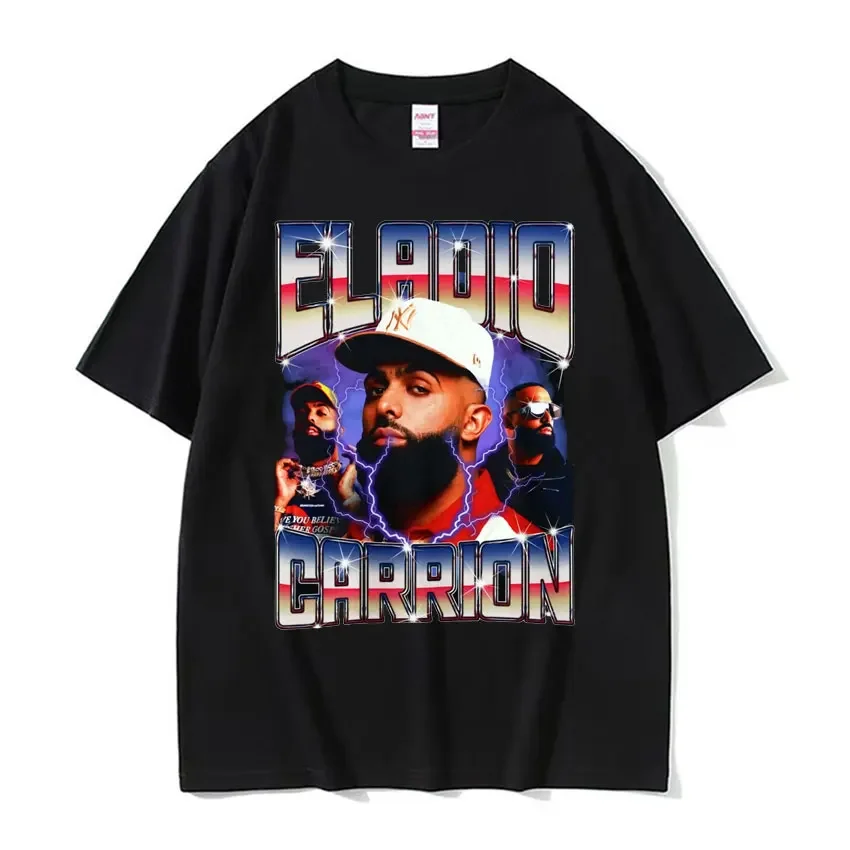 Rapper Eladio Carrion graphic t shirts Unisex Casual Comfort conton Vintage Hip Hop Men Women Streetwear Tees Short Sleeve