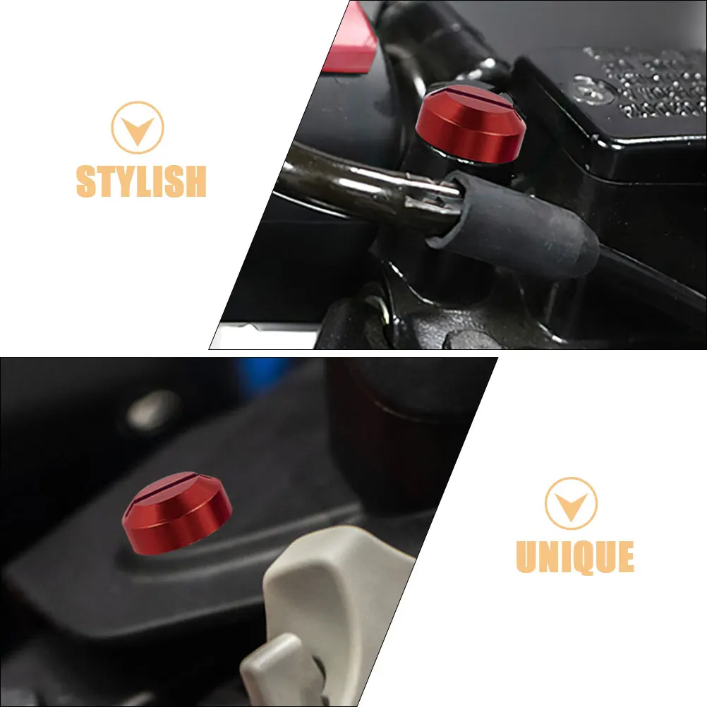 

4pcs Red Motorcycle Mirror Hole Plugs Screws Durable Stylish Universal Fit Rear View Mirrors Accessories Parts