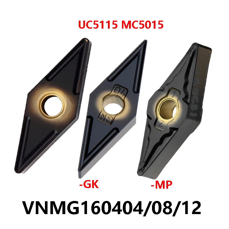 

100% Original VNMG160408-GK-MA MC5015 VNMG160404-LK VNMG160412 MP UC5115 Carbide Inserts For Cast Iron Lathe Cutter 10pcs/box