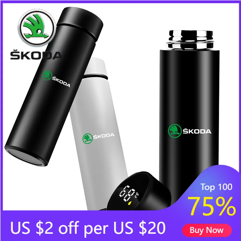 

2026 Hot 304 Stainless Steel Vacuum Insulated Intelligent Cup Thermos Bottle With Temperature Display For Skoda Yeti octavia Acc