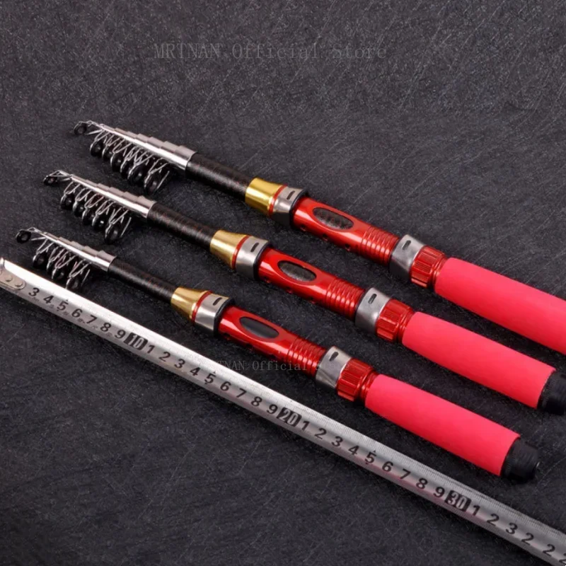 

1.7M 1.9M 2.1M 2.3M Mini Telescopic Fishing Rod Portable Feeder Travel Fishing Pole Fishing Tackle Spinning Rod
