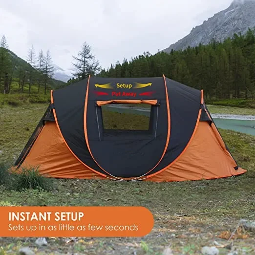 

zz Camping Instant Ten Pop Up Tent Water Resistant Easy Setup for Camping Hiking and Outdoor