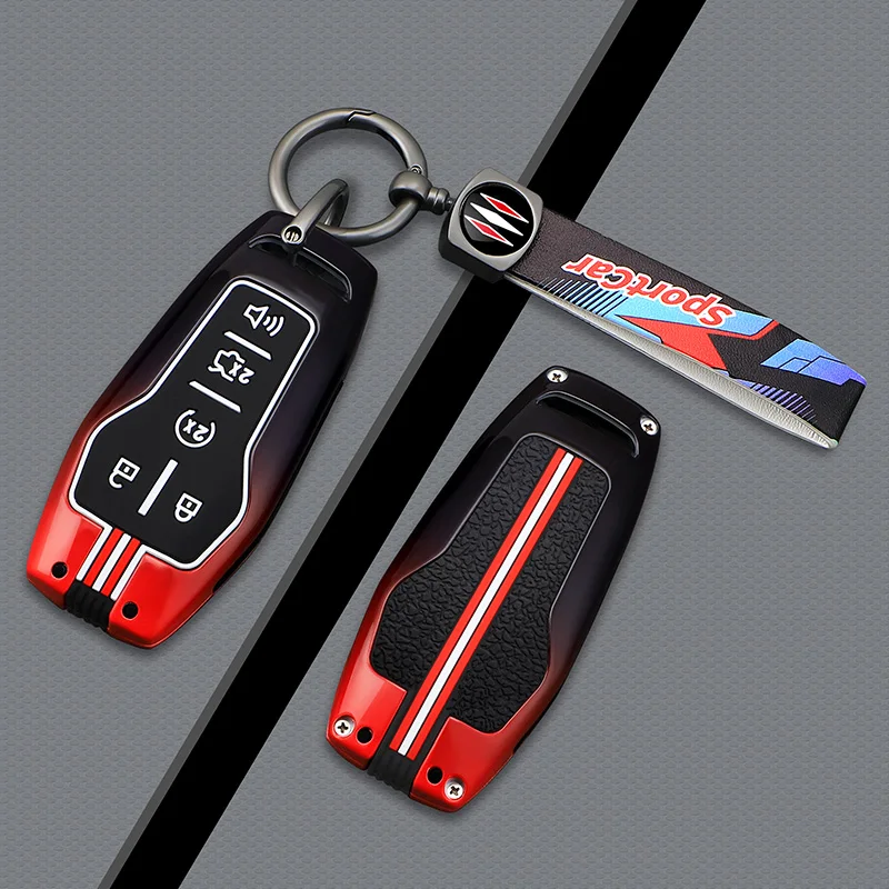 Zinklegierung + Silikon Autoschlüssel Hülle Shell Fob für Ford Fusion Mondeo Mustang F-150 Explorer Edge 2015 2016 2017 2018 2019