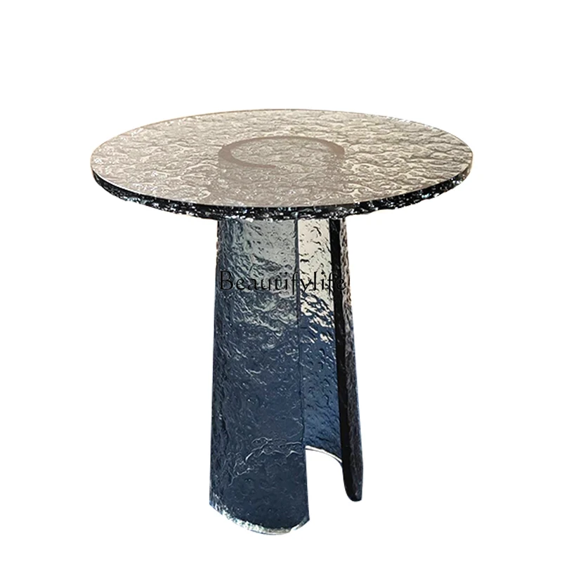 

Acrylic Water Ripple Side Table Simple Modern Living Room Balcony Coffee Table Creative Light Luxury Transparent Side Table