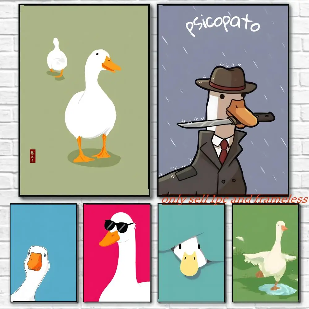 Handsome Funny Cute Duck Cool Art Poster Wall art poster paintings are suitable for clubs living rooms and bedroom