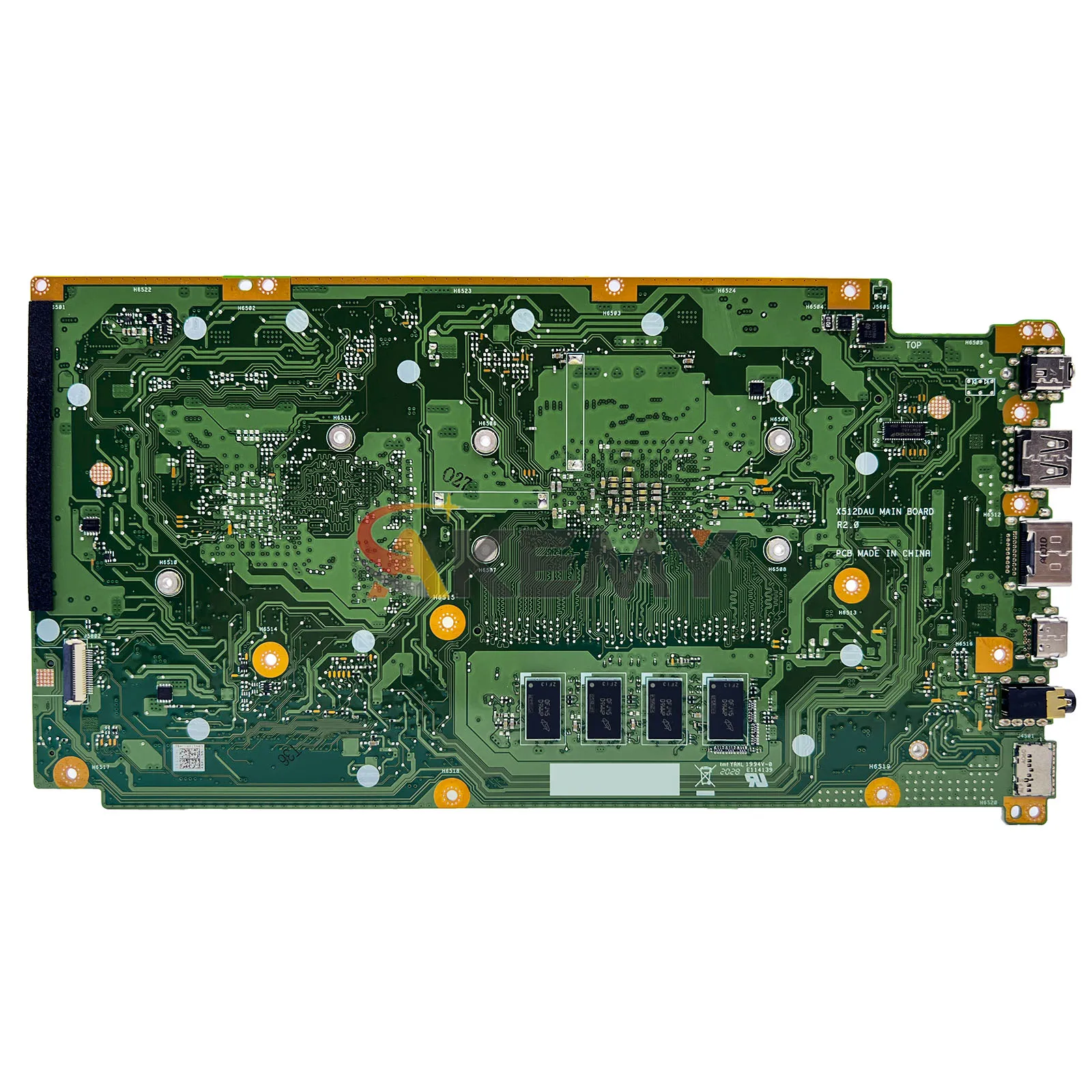 Placa-mãe para laptop X712DAU, placa principal para ASUS VivoBook X712DAP X712D X712DA X712DK V5000d F712D M712D M5050D com CPU R3 R5 R7