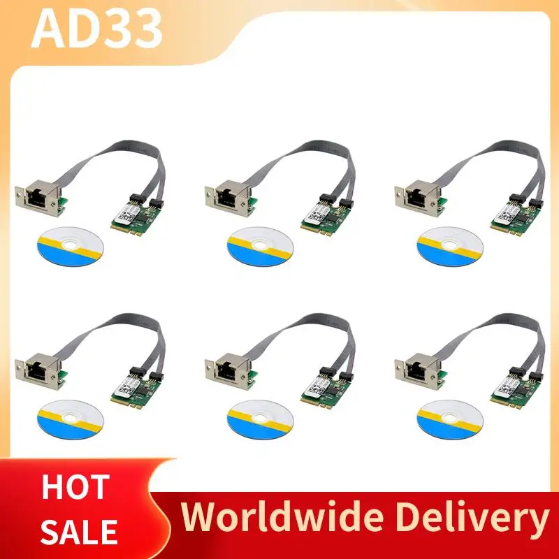 

(Высококачественная) 6X M.2 A+E KEY 2.5G Ethernet LAN-карта RTL8125B Сетевая карта промышленного управления Сетевой адаптер PCI Express
