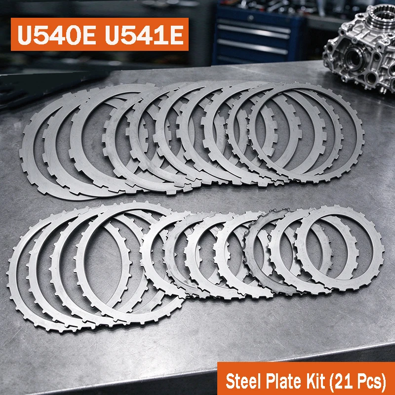 U540E U541E 21Pcs Gearbox Steel Pack Automatic Transmission Steel Plate Set Fit Toyota Vios Vitz Yacu 4-Speed 5A/8A Overhaul Kit