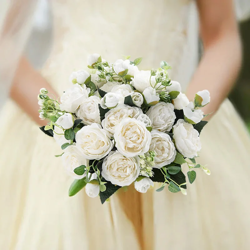 Künstliche Blumen aus Seide, Rosen, Pfingstrosen, für den Innenbereich, Heimdekoration, Vase, Dekoration für den Außenbereich, Garten, Valentinstag, Hochzeit, Brautparty, DIY, Foto-Requisiten