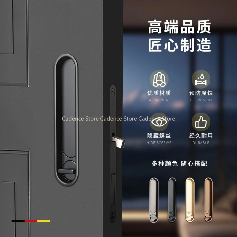 

Wooden Sliding Door Lock Sliding Door Lock With Side Handle Balcony Kitchen Bathroom Invisible Door Hook Lock
