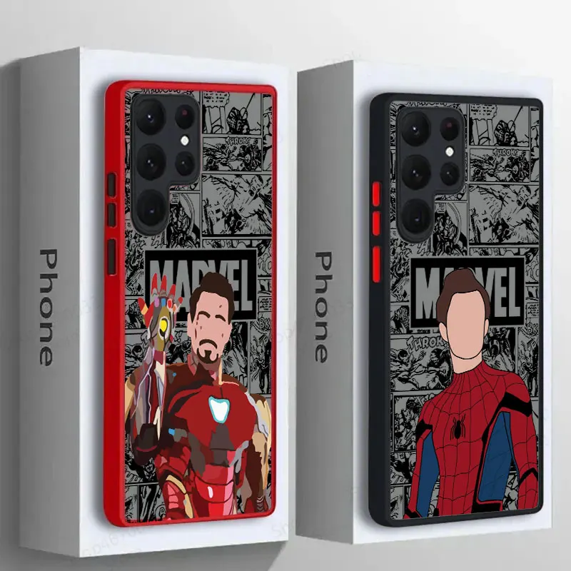 Faceless Marvel Ironman Phone Case For Samsung Galaxy S24 Case S23 Ultra S22 S21 S20 FE S10 Plus For Samsung Note 20 Ultra Cover