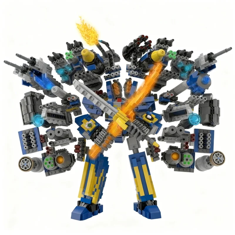 2625pcs MOC Space Megas Weapons Pack Model Building Blocks Christmas Gifts Display Brick Craft Art Education Creative Collection